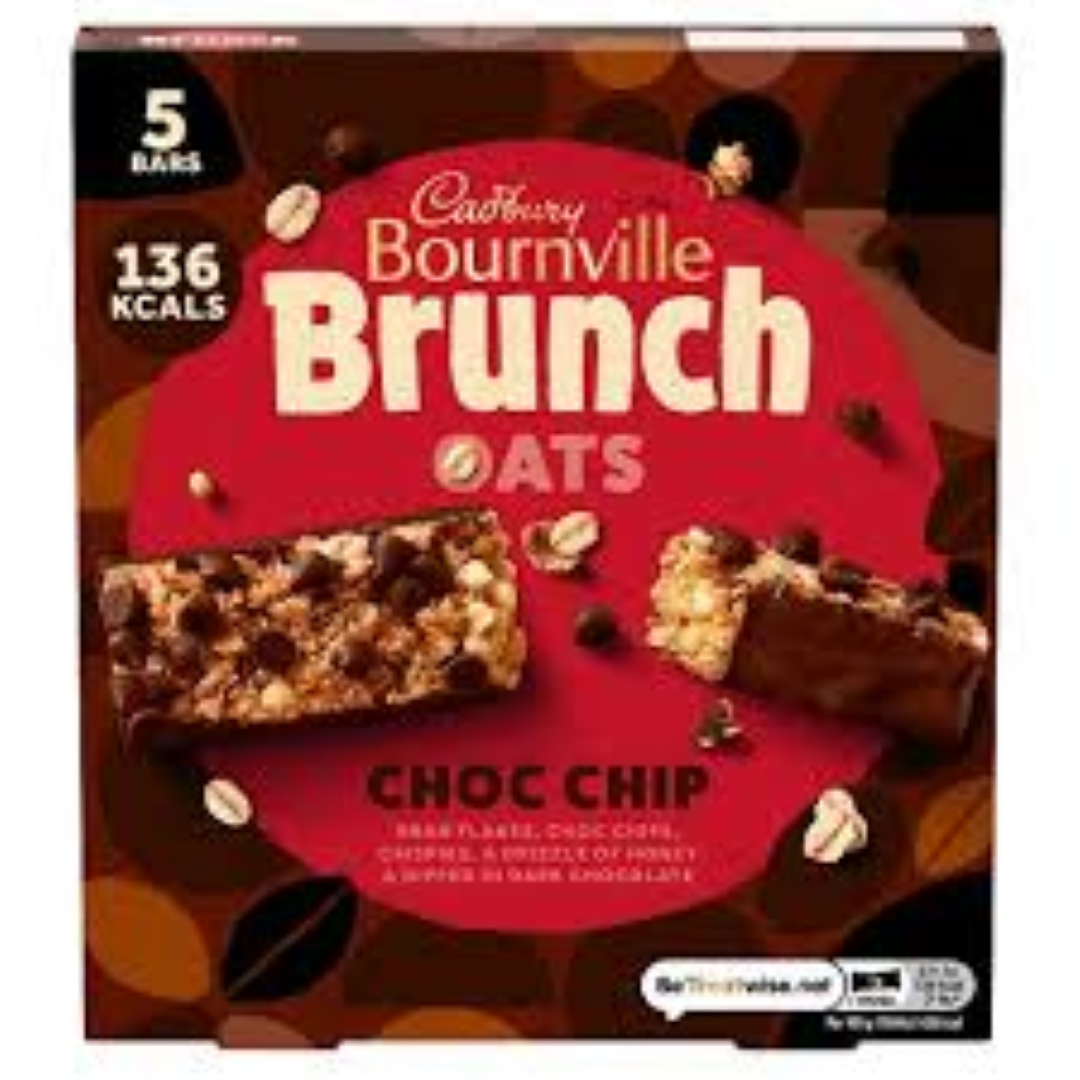 CADBURY BOURNVILLE BRUNCH BAR CHOC CHIP 160G